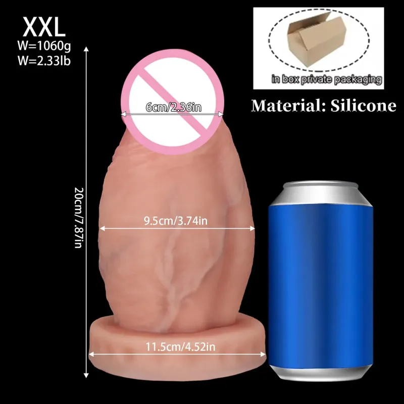 Nuevo realista, grande, enorme, grueso, consolador Anal, tapón Anal, gigante, grande, suave, de silicona, tapón Anal, expansor, entrenamiento, juguetes sexuales para adultos para mujeres — image 11