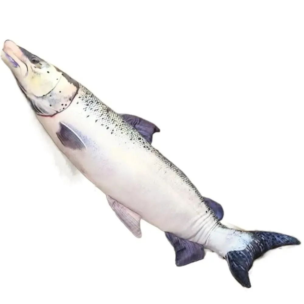 PP Cotton Simulation Sea Fish Stuffed Soft Sea Fish Stuffed Saury Salmon Fish Sleeping Pillow Girls Chrismas Gift