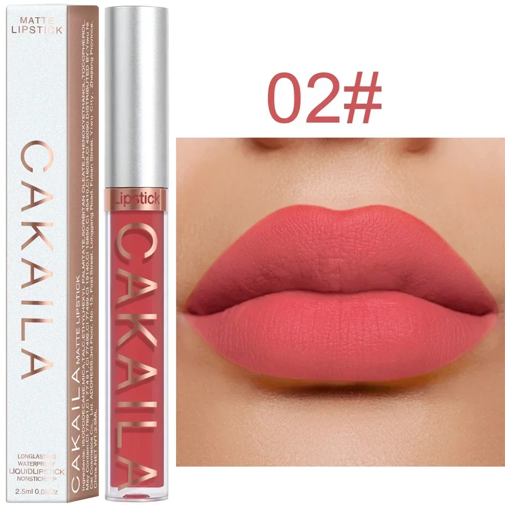 Batom líquido fosco de veludo, longa duração, sedoso e suave, não é fácil de desbotar, brilho labial, maquiagem sexy para mulheres, matiz labial
