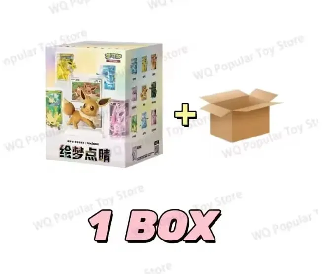 In Stock Original Pokemon Dream Painting Collection 151 Figure Set Vol.3 Booster Pack PTCG Eevee Figurine Sylveon Icons Box Gift