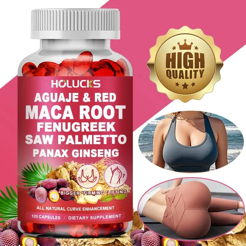 Aguaje + Fenugreek Capsules Support Bigger Butt & Breast for Firming & Lifting with Maca Saw Palmetto Panax Ginseng — image 1