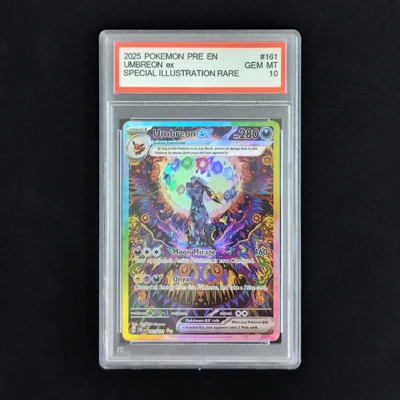 Proxy POKEMON PRE English PRISMATIC EVOLUTIONS #161 UMBREON ex Grade 10 Collection Card Toy — image 9