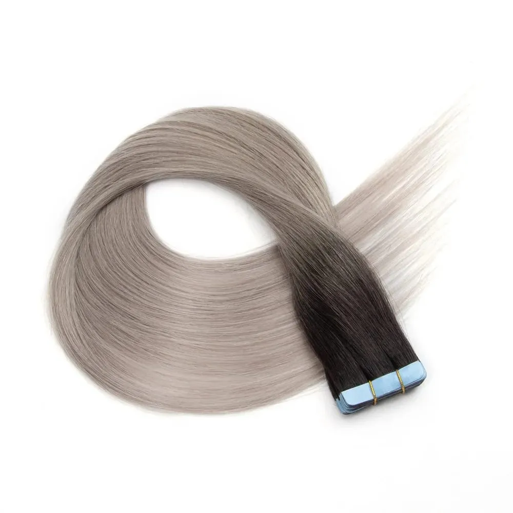 Real Human Hair Tape in Extensions 16'' 20'' Natural Straight High Light Seamless Tape Hair On Double Sided Tape 20pcs 30g/pack