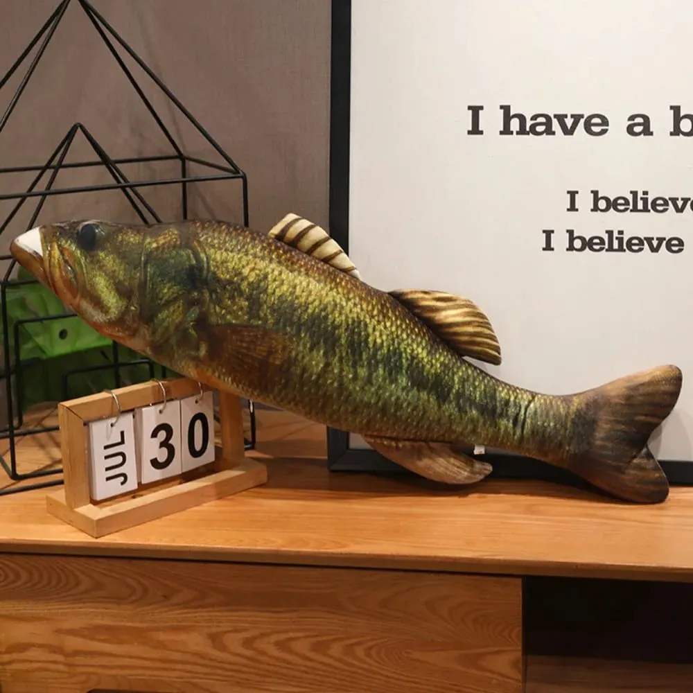 Perch Simulation Fish Plush Pillow Grouper Stuffed Cartoon Fish Plush Toy Soft Lovely Fish Anime Pillow Dolls Living Room