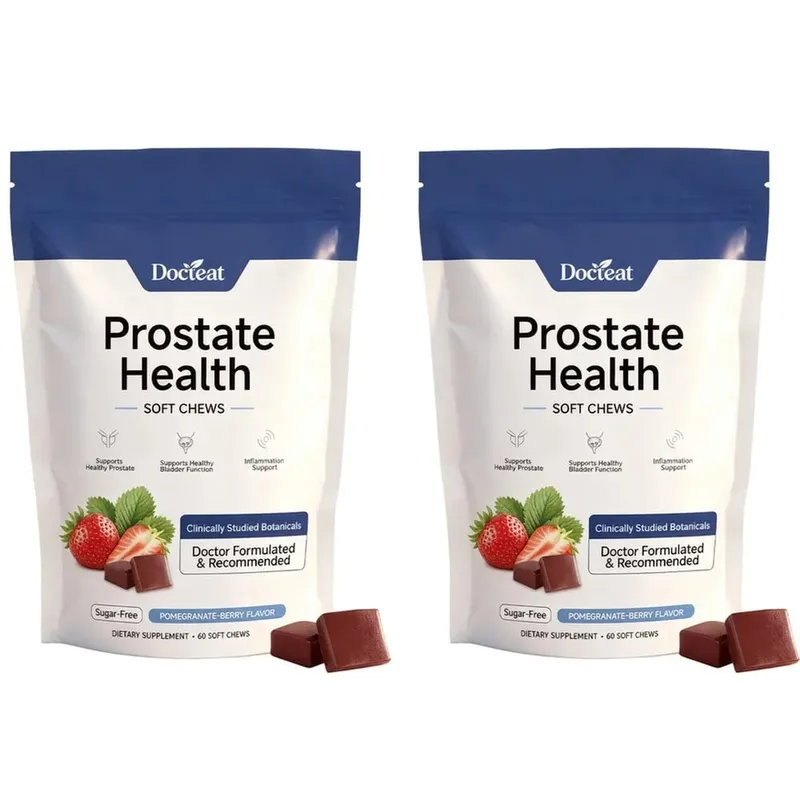 Docteat Prostate Health Gummies with Vitamin C Sugar-Free Pomegranate-Berry Flavor Immune Balance Antioxidant Support 60 Gummies — image 8