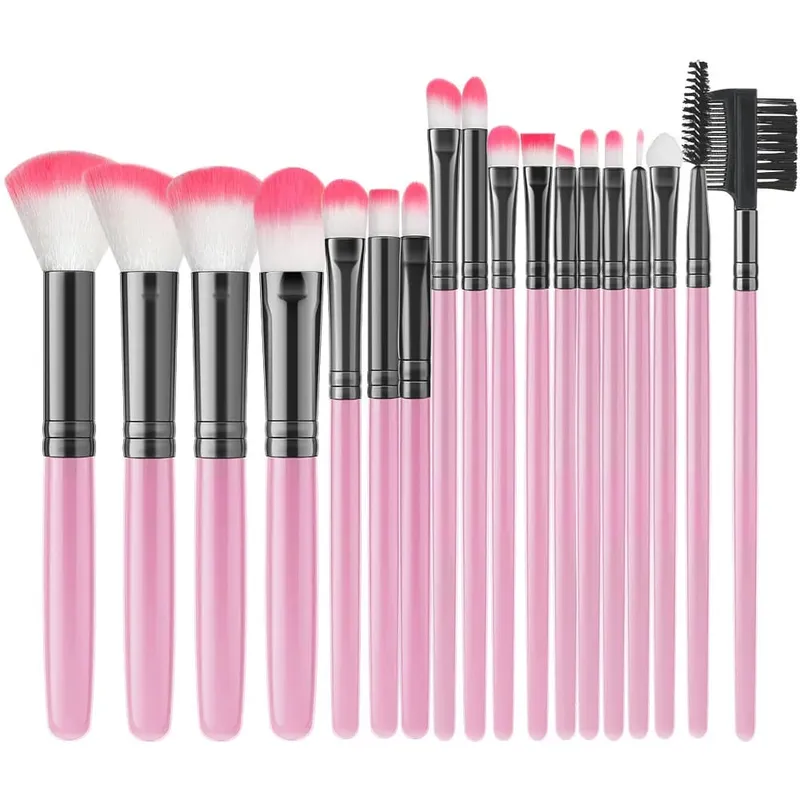 18PCS Women's Makeup Brushes Set - Eye Shadow Foundation Blush Cosmetic Brushes Soft Make up Tools with Storage Bag — image 29