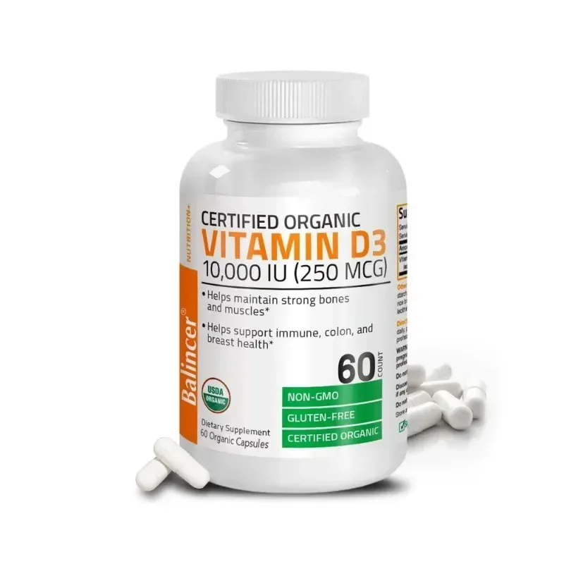 Vitamin D3 - Promotes Healthy Muscle Function and Immune Support Strong Bones and Nervous System Health 120 Capsules