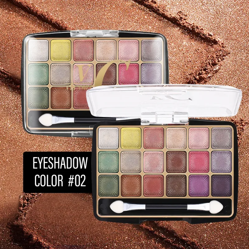 18 Colors Glitter Eyeshadow Palette Long Lasting Korean Eye Makeup Matte Shimmer Pigment Nude Eyeshadow Palette Cosmetics
