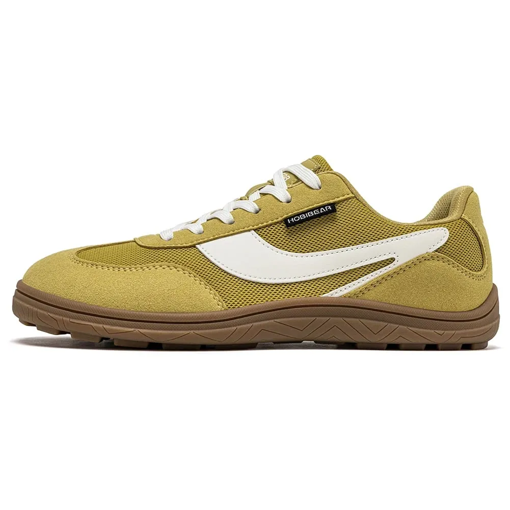Sapatos descalços largos das mulheres dos homens zero gota tênis minimalistas malha de couro artificial retro sapatos de caminhada