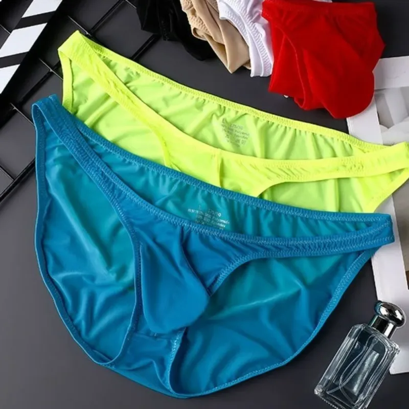 Nhanh Khô Cực Ice Silk Quần Đùi Thấp Eo Liền Mạch Quần Lót Nam Chữ U Quần Lót Lưới Quần Lót Du Lịch