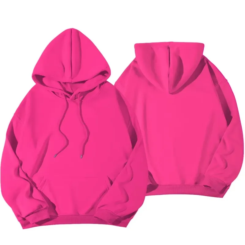 Women candy colored dopamine sweatshirt in spring and autumn colors, oversized shoulder long sleeved pullover hooded sweatshirt