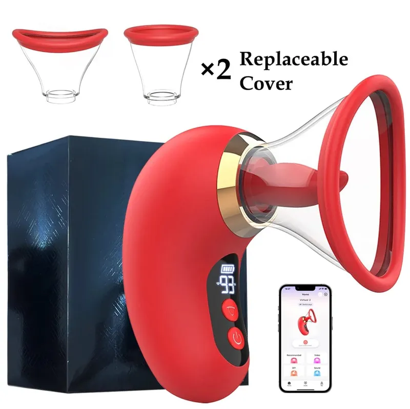 5IN1 Tongue Clitoral Sucker Vibrator APP Control Clit Stimulator Female Masturbation LCD Display Sex Toys for Women Couple