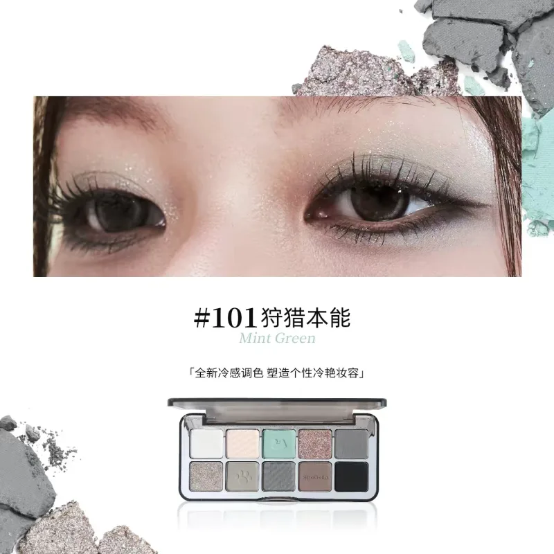 10 Color Eyeshadow Palette Portable Pink Matte Shimmer Glitter Lasting Pearl Shine Eye Shadow Makeup