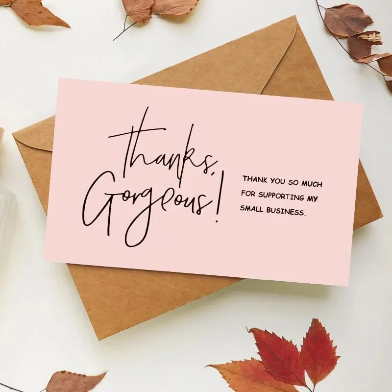 30pcs Copperplate Thank You Card Gift Packaging Thank You Card Greeting Card Decorative Greeting Cards — image 1