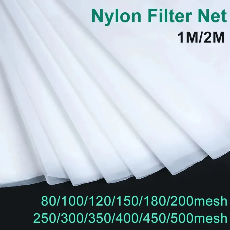 Food Grade Nylon Filter Mesh 80-500 Mesh Reusable Filter Fabric for Wine Drinking Water Kitchen Oil Paint & Ink Purification — image 1