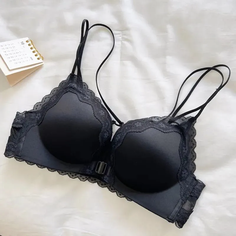 Set Pakaian Dalam Seksi Cetak Leopard Terlaris untuk Wanita Penutupan Depan Tekan Ke Atas Bra Angkat Sokongan Keselesaan Pemakaian Intim Harian — image 8
