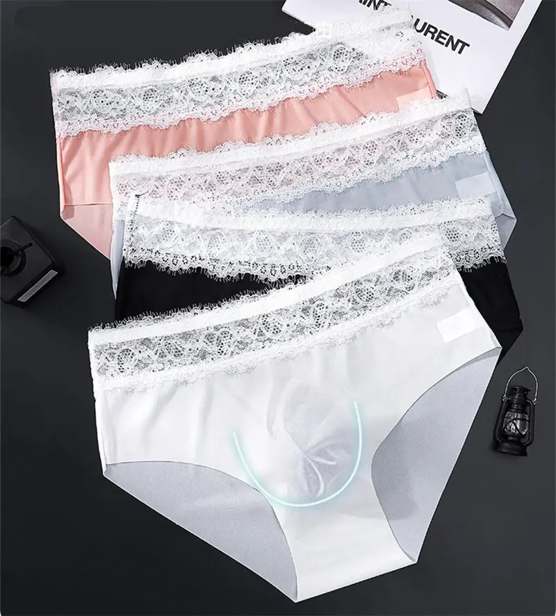 Ice silk men's underwear seamless cueca lace Sexy lingerie thin convex bag calzoncillos hombre adults 18 plus tangas japonesa