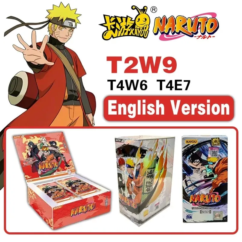 Genuine Naruto English Version Sreies2 T2W9 T4W6 Booster Box Anime TCG Rare CR Ninja World Collection Cards Kids Toy Gift — image 1