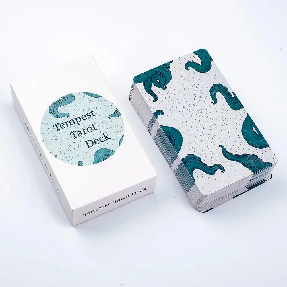 Ozean-Themen-Tarot-Deck „Sturm“, Wahrsagungsset mit 78 Karten, 10,4 x 6,1 cm, wunderschön gestaltet für Brettspiele und Tarot-Lesen — image 2