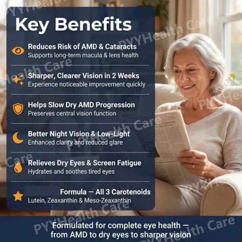 15-in-1 Advanced Eye Formula Supplement with Lutein Zeaxanthin Bilberry& Premium Nutrients Supports Healthy Vision 60Veggie Caps — image 3