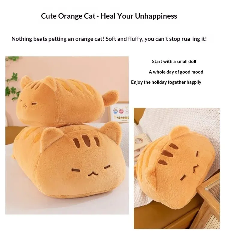 55/90cm Soft Cute Lying Cat Plush Pillow Nap Lumbar Back Support For Women Office Home Bedroom Sleeping Comfort Plush Cat Doll — image 8