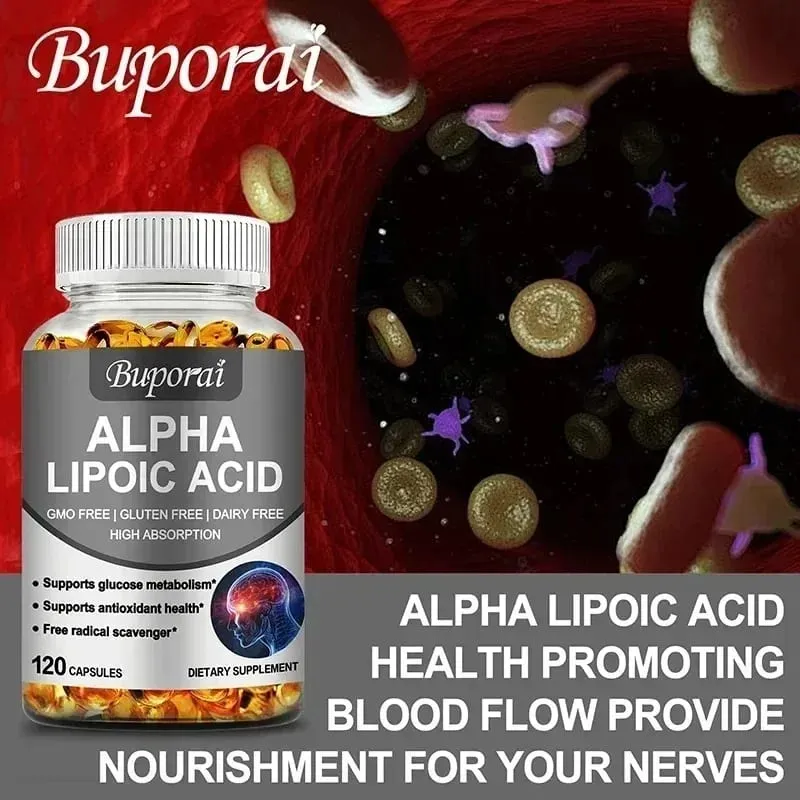 Alpha Lipoic Acid 600mg - Powerful Antioxidants Skin Care Protecting Liver Brain and Nerve Health Energy Metabolism — image 7