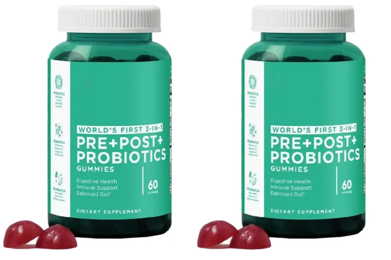 3-Pack Gummies Set: Ashwagandha for Stress Relief Gut Health Probiotics + ACV Detox Vegan Gluten-Free Supplement 60 Ct Each — image 9