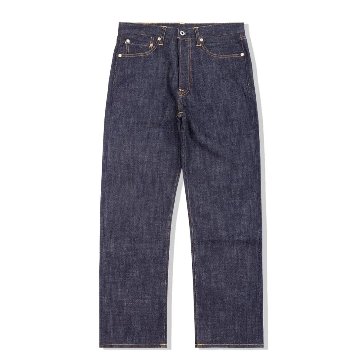 Red Tornado 55501 Raw Selvedge Jeans Loose Straight Leg Button Fly Denim Trousers for Men