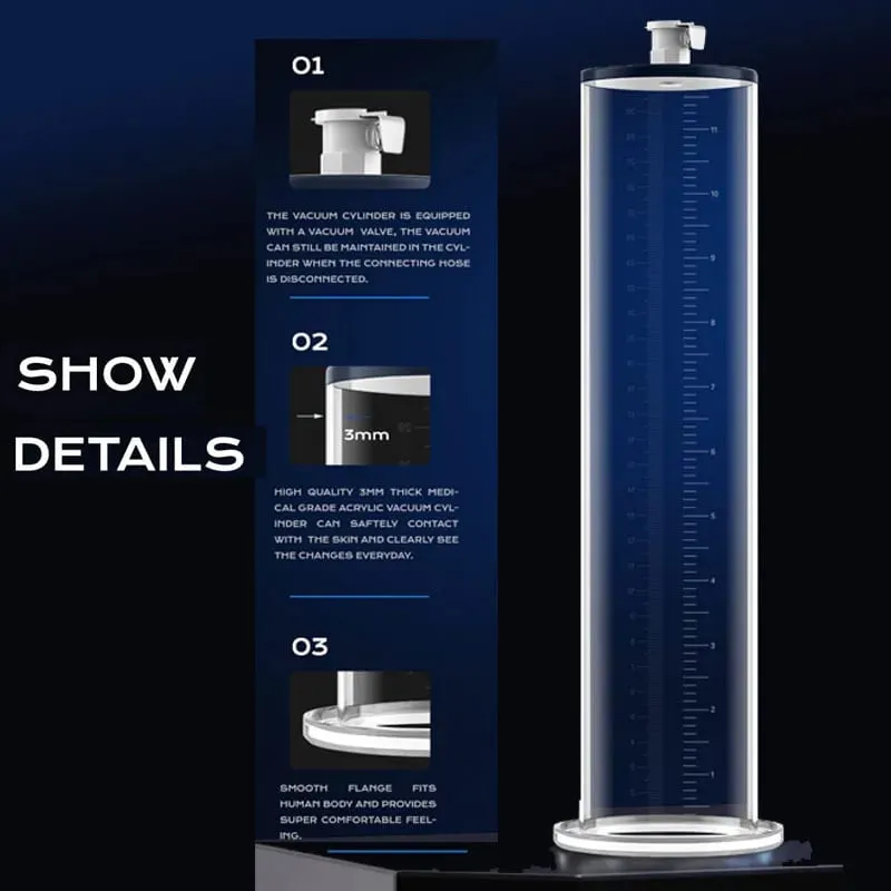Male Penis Vacuum Pump Enlargement Acrylic Manual Sex Toys For Men Masturbation Penile Extender Trainer Delay Endurancer