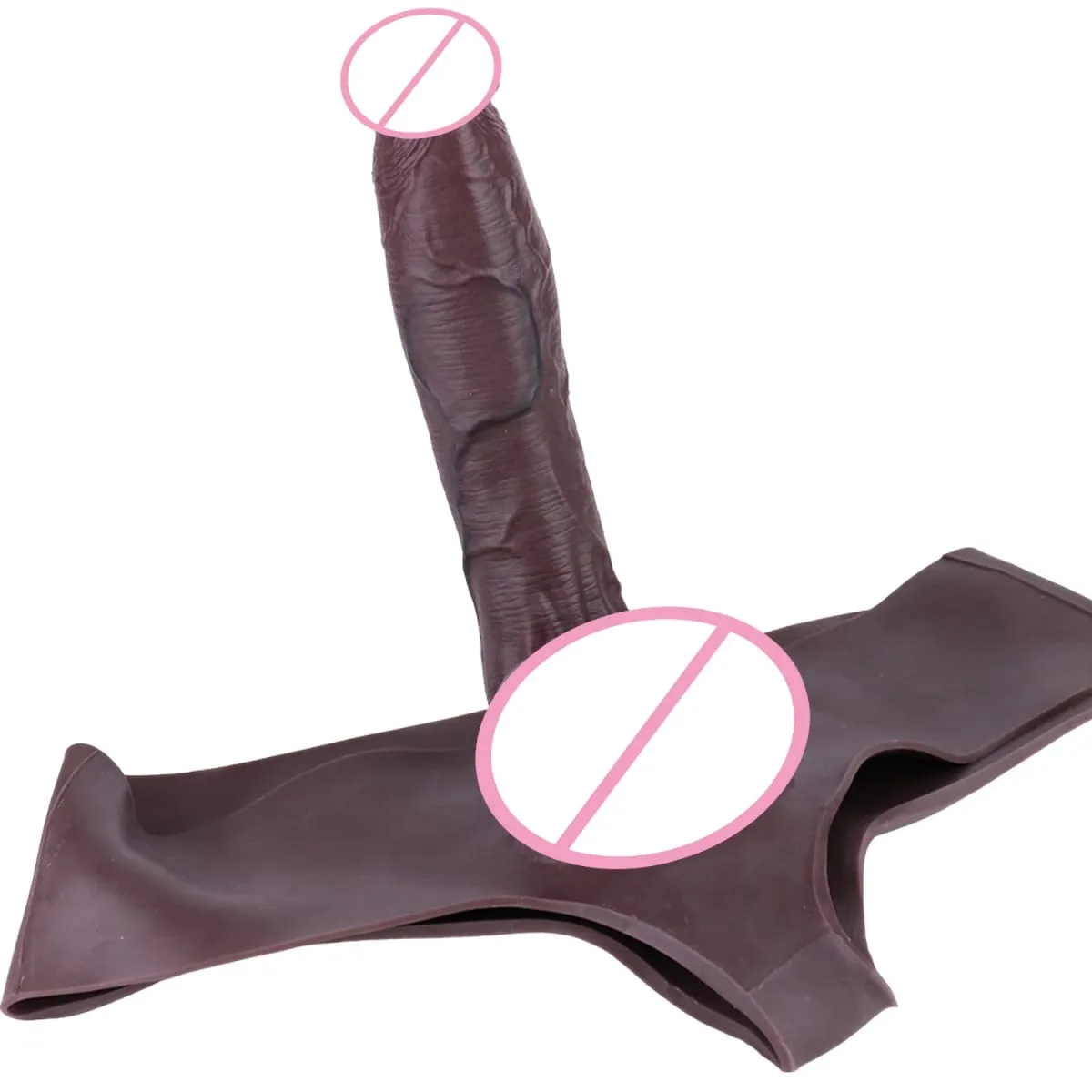 Silicone Boxer Shorts Pants With Realistic Hollow Dildo Lifelike Penis Sleeve Pants For Men Adult Couple's Sex Toy Sexshop