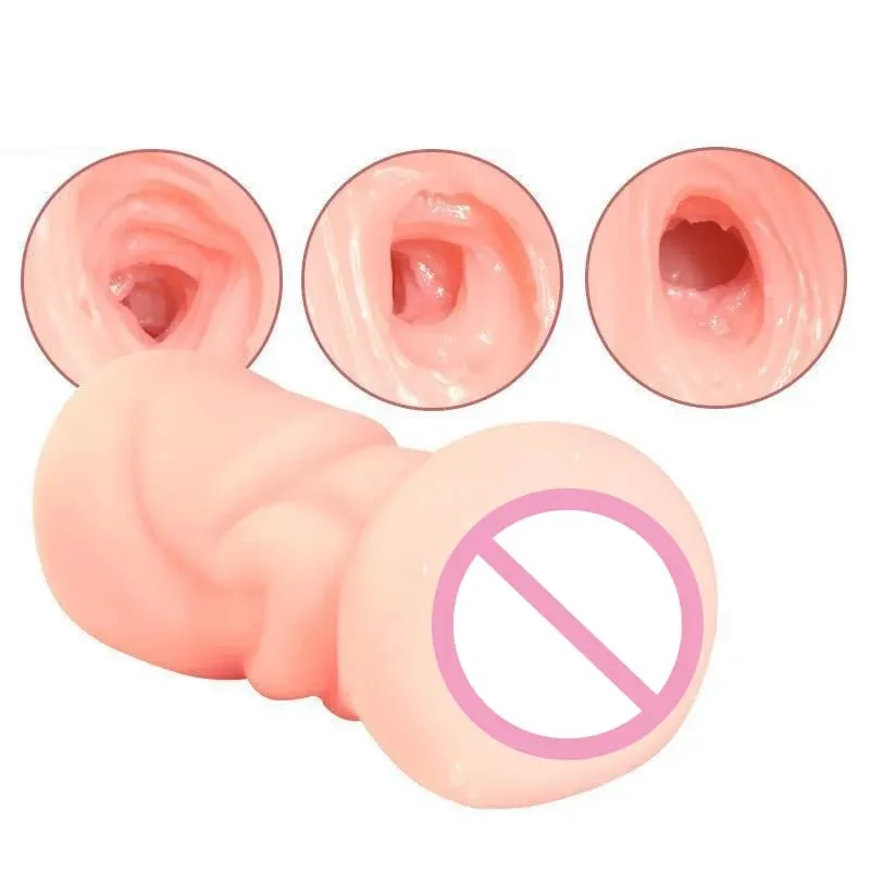 Soft TPE Male Masturbation Cup – Realistic 3D Lips Oral Training Reusable Aircraft Cup Adult Sex Toy for Men Massager Pleasure