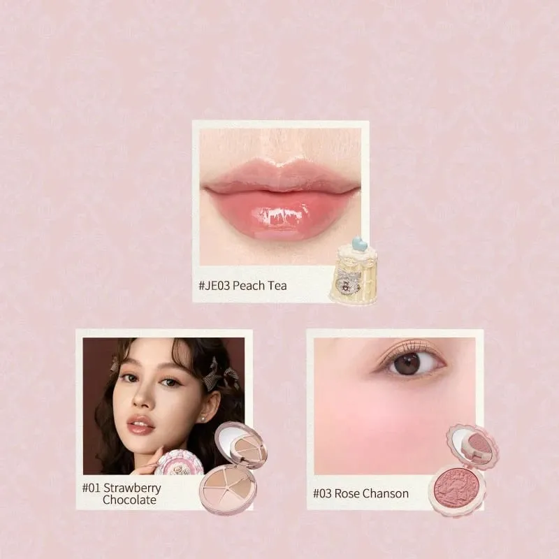 Flowerknows make-up Dárkové sady Little Angel Bunny Zahradní mušle Šperky Glaze na rty Tvářenka Flower Know SWEETIE BEAR Blush korektor