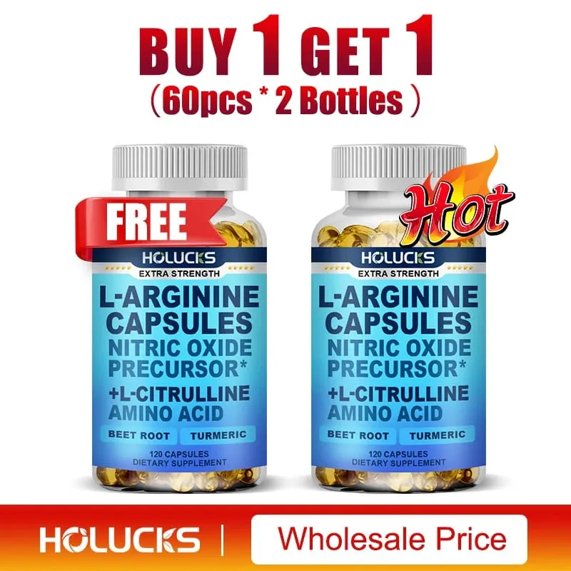 L Arginine Capsules with L-Citrulline Nitric Oxide Booster for Stamina Muscle Energy & Vascularity for Men's Extra Strength — image 9