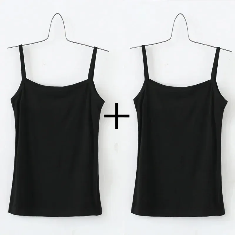 Women Sexy Milk Silk Tops Spaghetti Strap Tops Solid Color Strap Slim Vest Female Basic Tanks Bra Underwear Summer Base Shirt — image 13