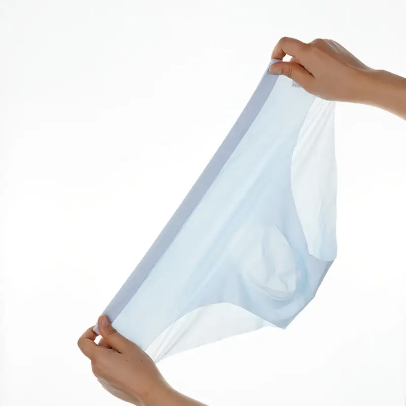5 pares/lote calcinha ultrafina masculina cuecas de seda gelo verão transparente sem costura sexy de secagem rápida cueca respirável — image 3