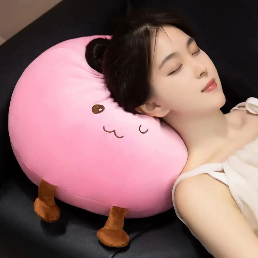 Super Soft Plush Material Steamed Bun Plush Pillow PP Cotton Filled Stress Relief Dumpling Plush Toy Fluffy Comfortable