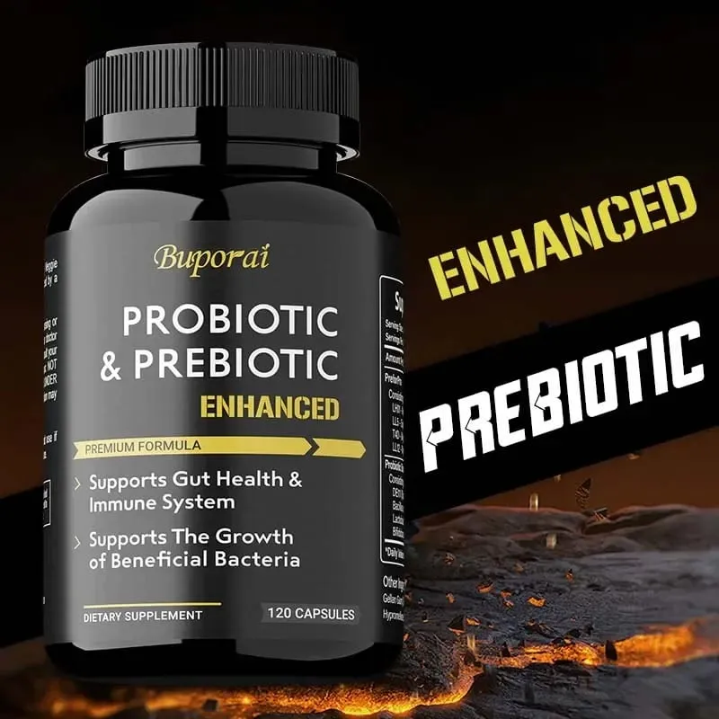 Probiotics & Prebiotics Capsules - Helps Balance Stomach Acid Promote Healthy Intestinal Digestion and Relieve Bloating — image 1