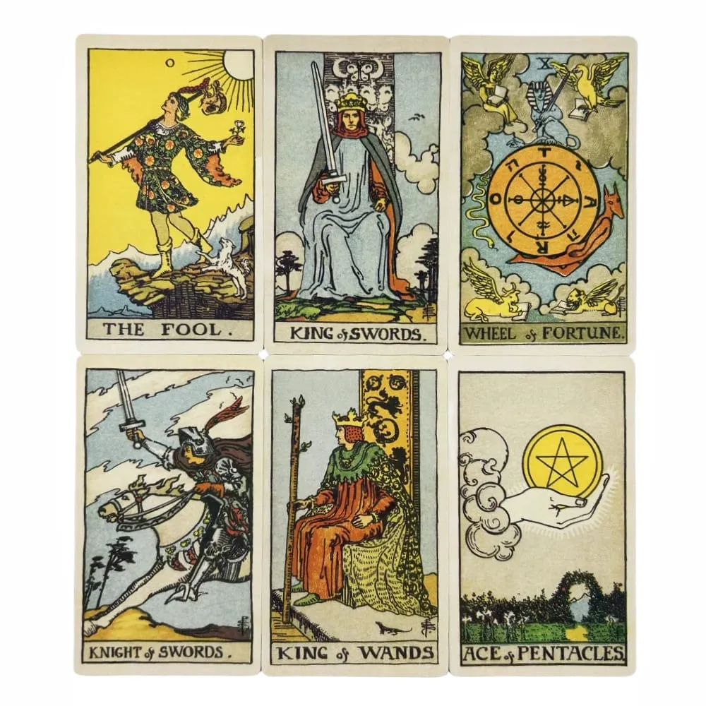 1/3/5 Pcs O clássico baralho de cartas de tarô para iniciantes fáceis Destino Fortune Telling Party Jogo de tabuleiro de mesa atacado