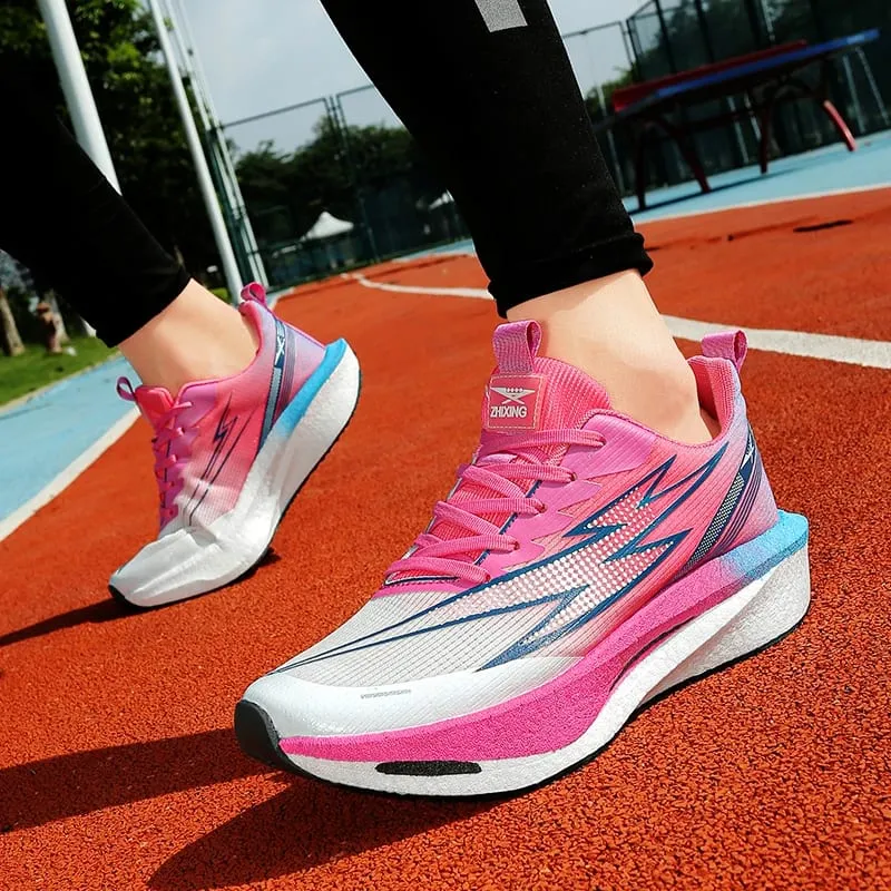Men Running Shoes Carbon Board Speciality Marathon Sports Breathable Lightweight Women's Comfortable Athletic Leisure Sneakers — image 5