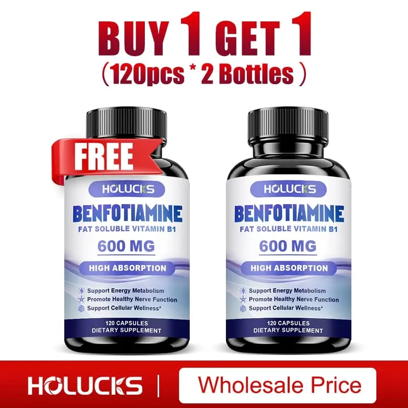 Benfotiamina 600mg | Doskonała wchłanialność witaminy B1 dla metabolizmu energetycznego i zdrowia nerwów | Suplement diety 120 kapsułek — image 10