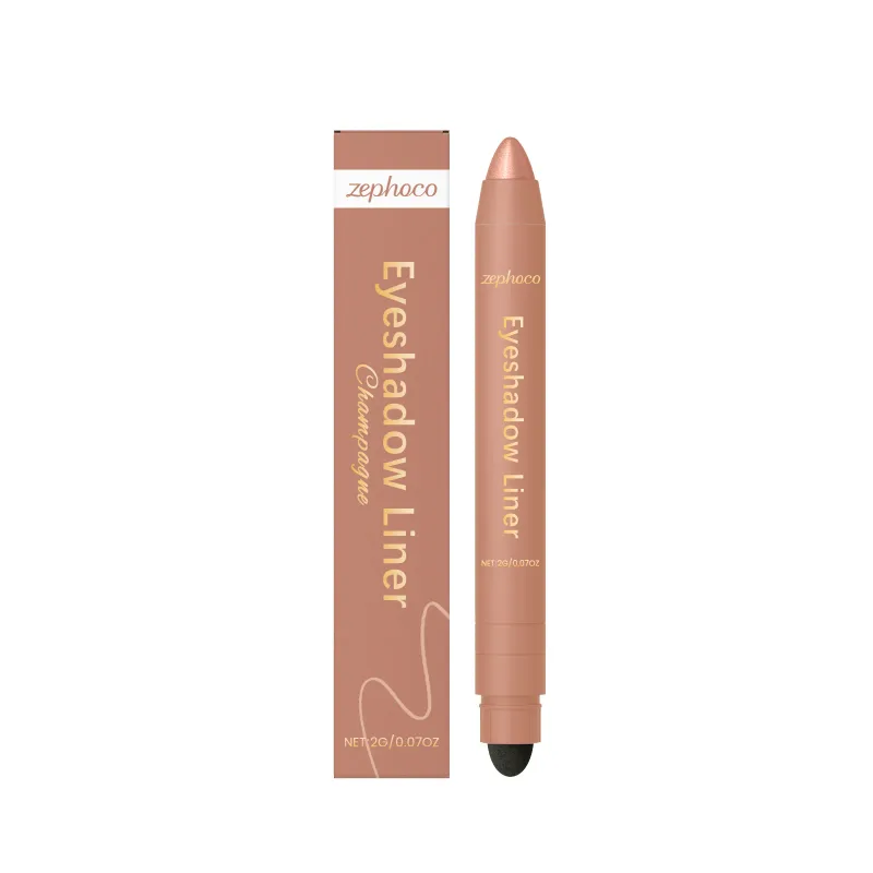 2 In1 Eyeshadow Liner Pen Matte Black Brown Waterproof Natural Long Lasting Silky Smooth Color-Rendering Professional Eye Makeup