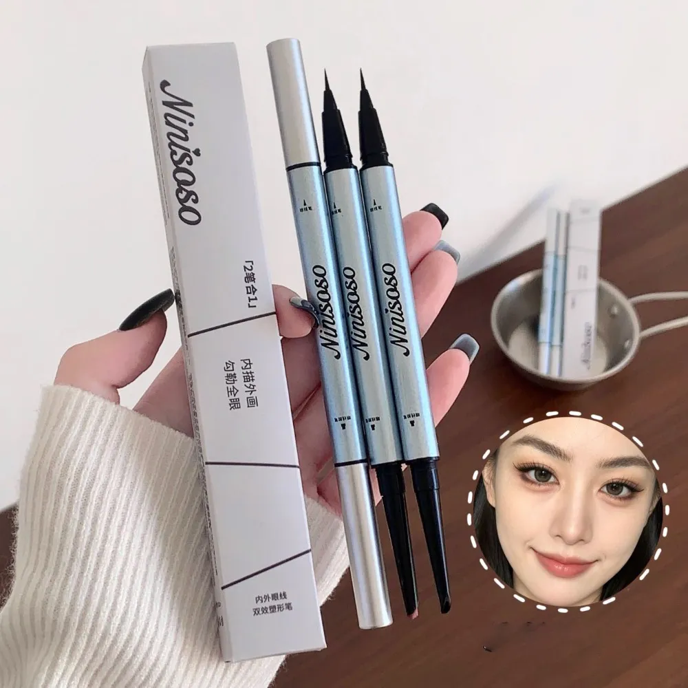 Dual Head Eye Contour Pen Liquid Liner Gel Stick Natural Aegyo Sal Easy Drawing Under Shadow Brightening Daily Eye Makeup Tools