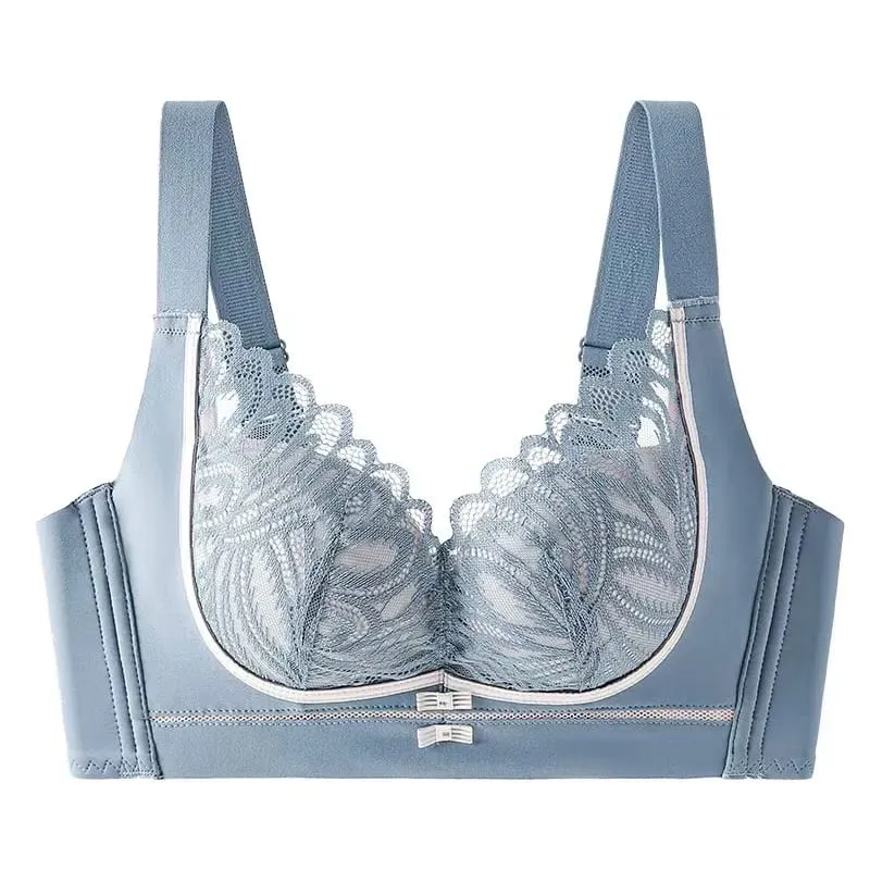 Sexy Lace Push-Up Lingerie Bra for Small Breasts Anti-Sagging Adjustable Beauty Back Non-Underwire Gathering Bra