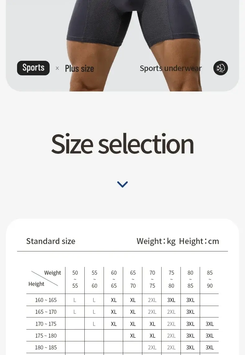 5PCS Extended athletic briefs Men's boxers Modal anti-wear leg running plus size breathable training boxers