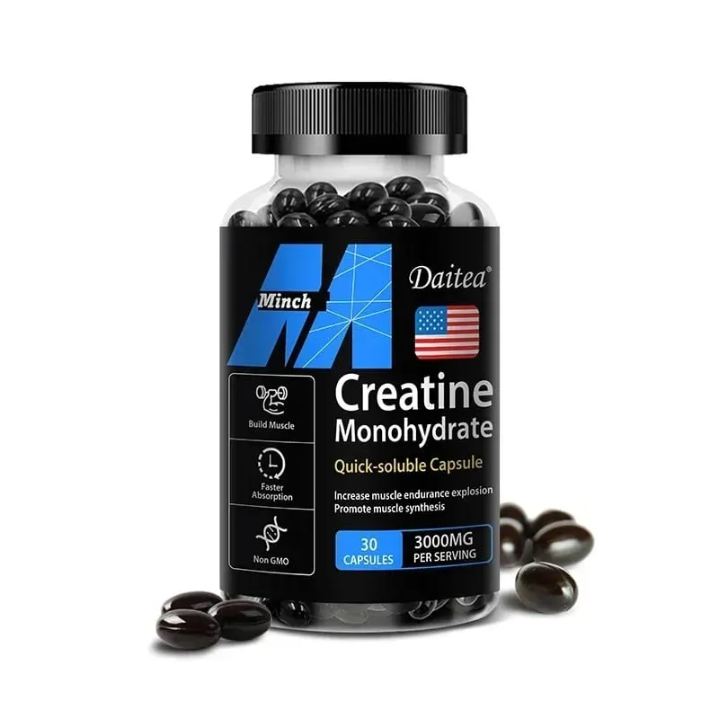 Creatine Monohydrate 3 000 Mg - Improves Energy and Endurance Increases Muscle Mass and Athletic Performance 120 Capsules