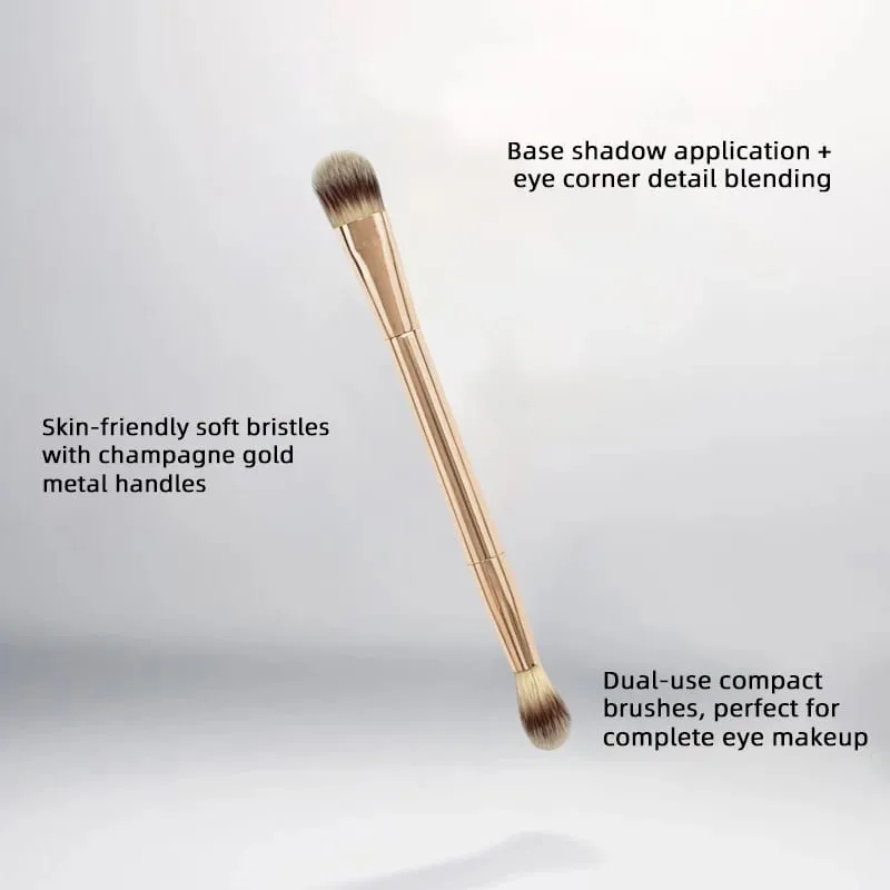 5 In 1 Travel Makeup Brush Set Soft Synthetic Bristles Face Eye Blush Shadow Brushes Portable Leather Pouch Gift Ready Cosmetic — image 2