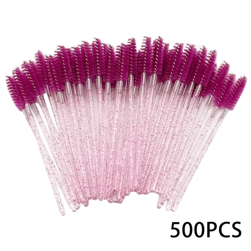 500/1000pcs Eyelash Brush Applicator Χονδρική Lash Mascara Wands Brushes For Eyelash Extension Eyebrow Spoolies Beauty Tools