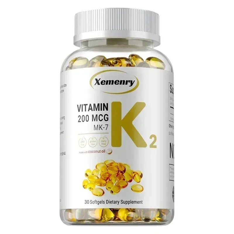 Vitamin K2 MK-7 Supplement - Understøtter Calcium Absorption Knogler Ledimmunitet og hjertesundhed Let at sluge