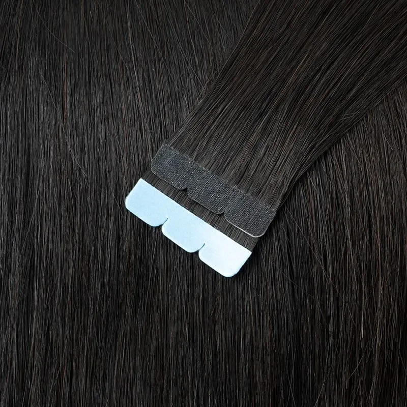 Mini Tape Human Hair Extensions Invisible Tape 3x0.8cm Machine-Remy Hair Extentions 10pcs/pack Easy to Use or Dye DIY At Home