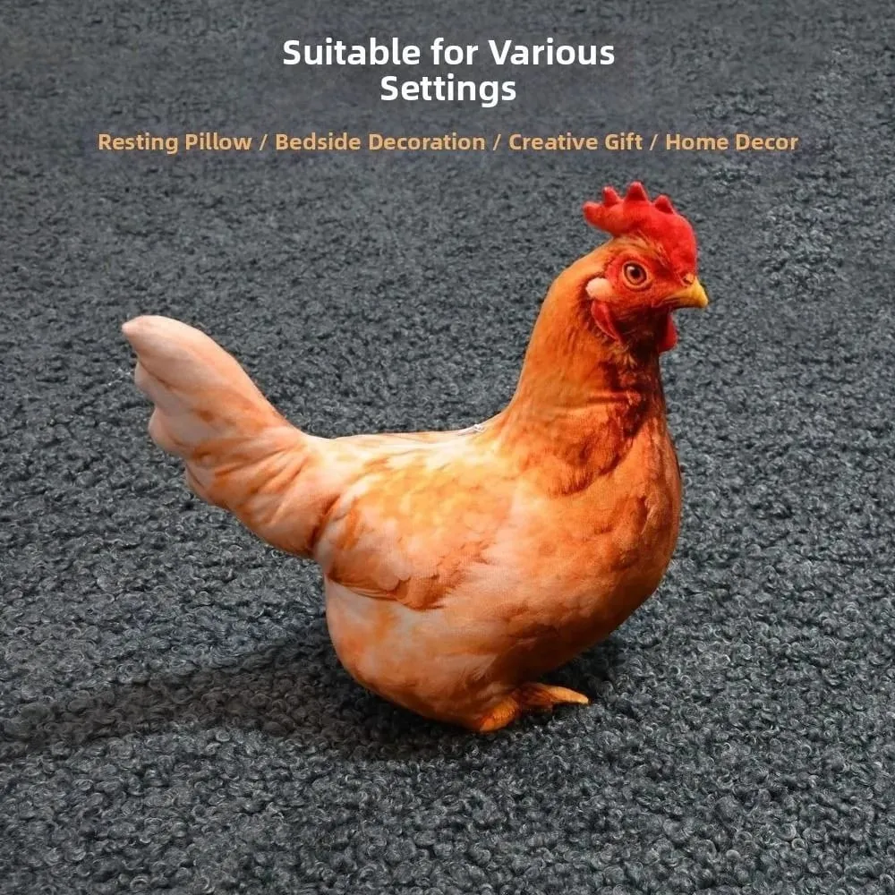 Plush Material Animal Body Pillow PP Cotton Filled 30cm Size Animal Cushion Doll Toys Soft Texture 35cm Chicken Pillow For Men